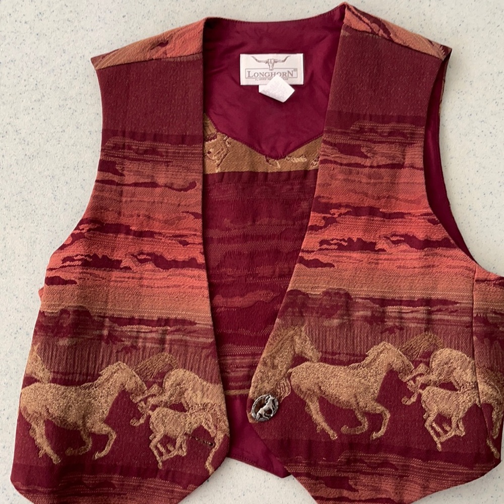 Longhorn western vest